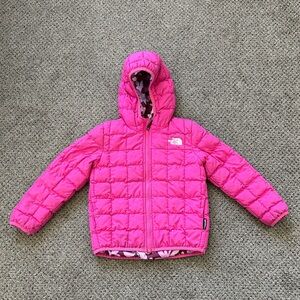 The North Face Reversible Pink/Floral Puffer Jacket